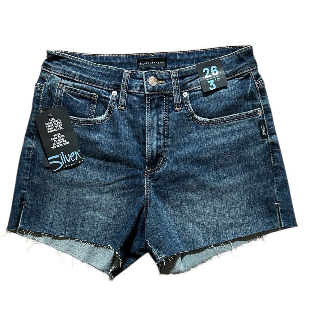 NEW Silver Beau Boyfriend High Rise Jean Shorts